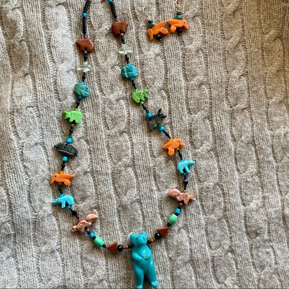 Colorful Animal Fetish Necklace Set - Picture 9 of 16